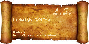 Ludwigh Sára névjegykártya